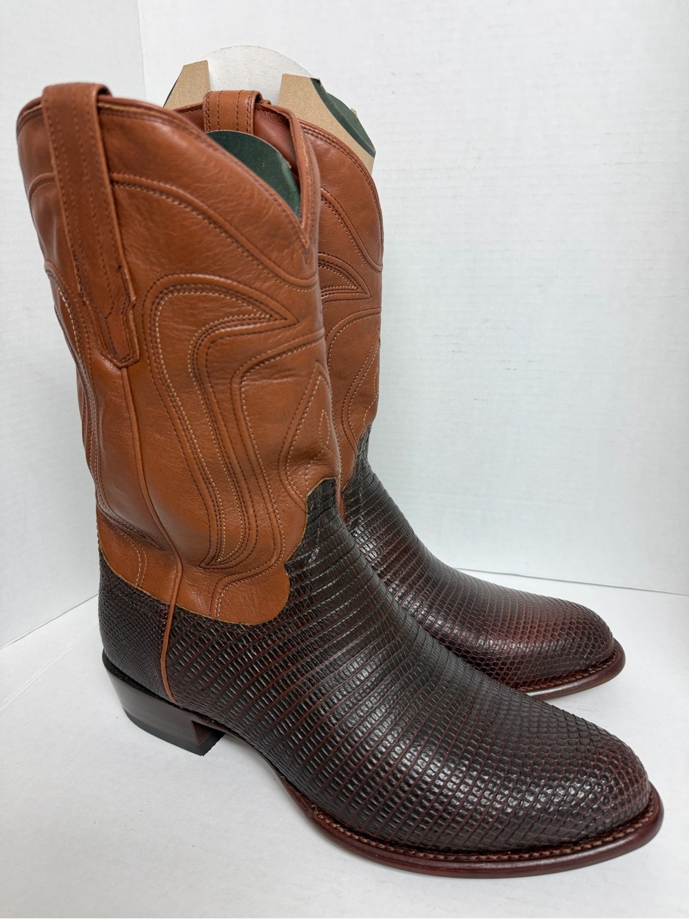 NEW TECOVAS The Nolan Whiskey Lizard 12 EE Mens Western Limited Edition Boots